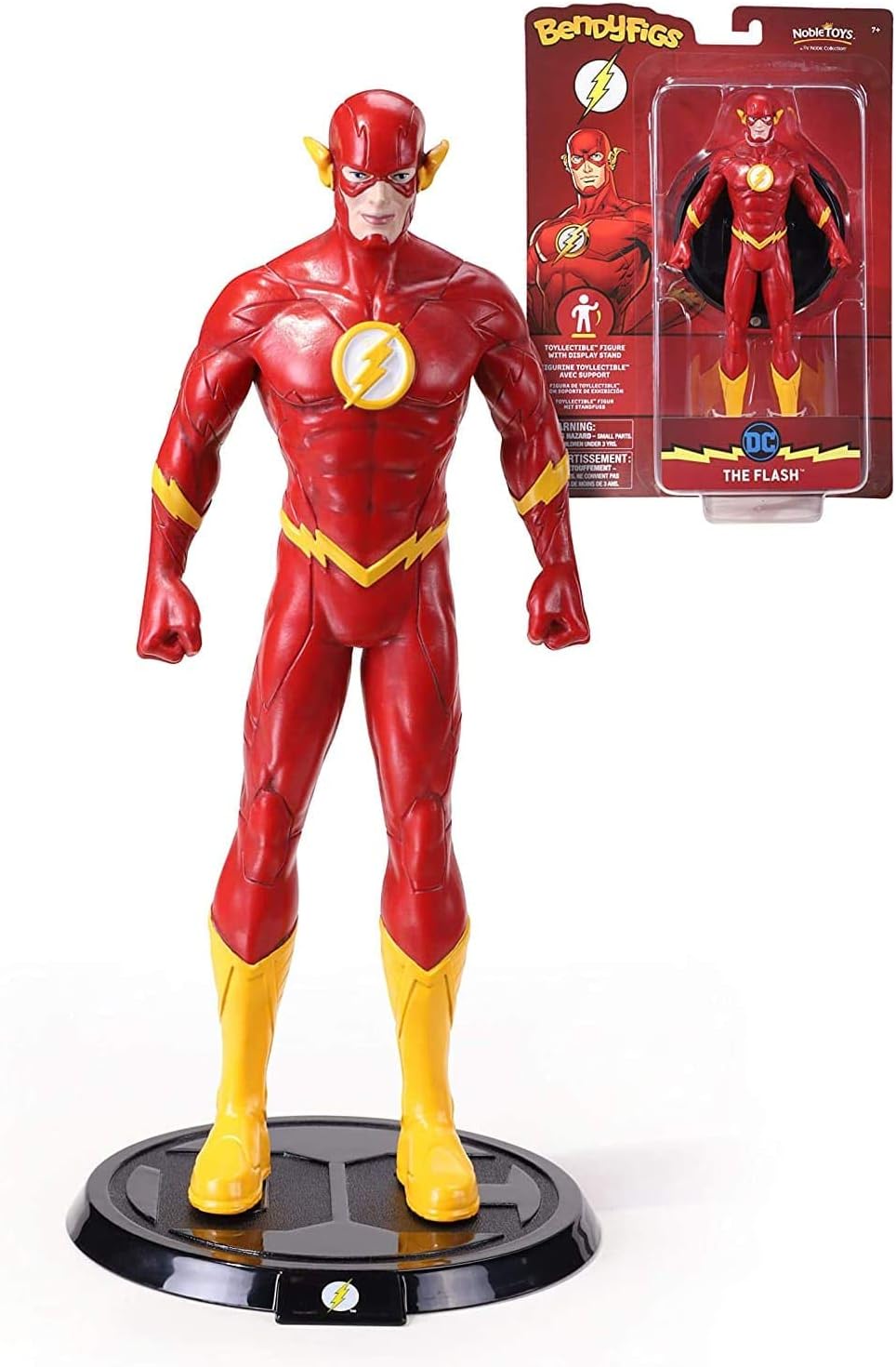 The Noble Collection BendyFigs DC The Flash, Officially Licensed 7.5in (19cm) DC Bendable Toy Collectable Figures With Stand
