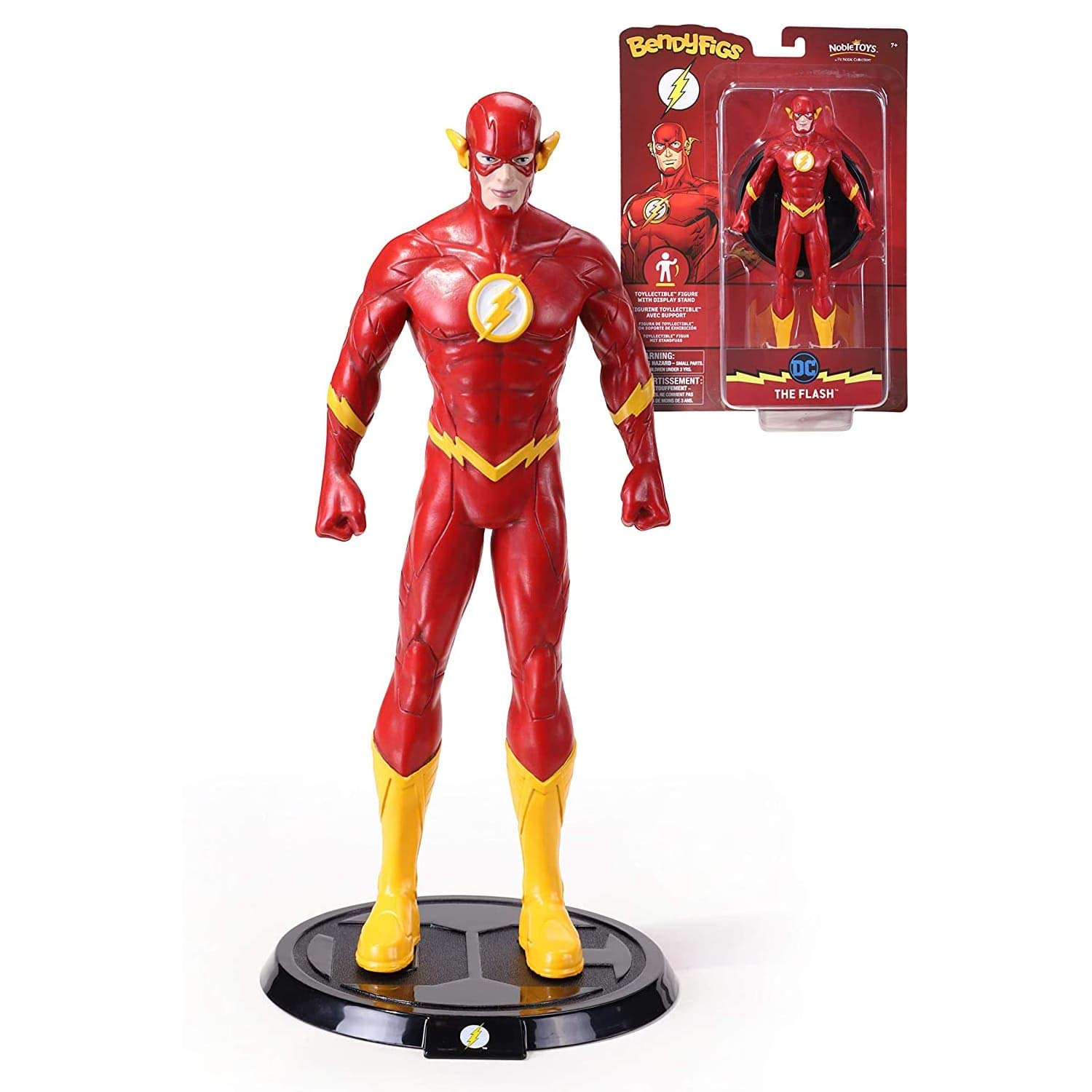 The Noble Collection BendyFigs DC The Flash - Officially Licensed 7.5in (19cm) DC Bendable Toy Collectable Figures With Stand - For Kids & Adults - Gifts For The Flash Fans