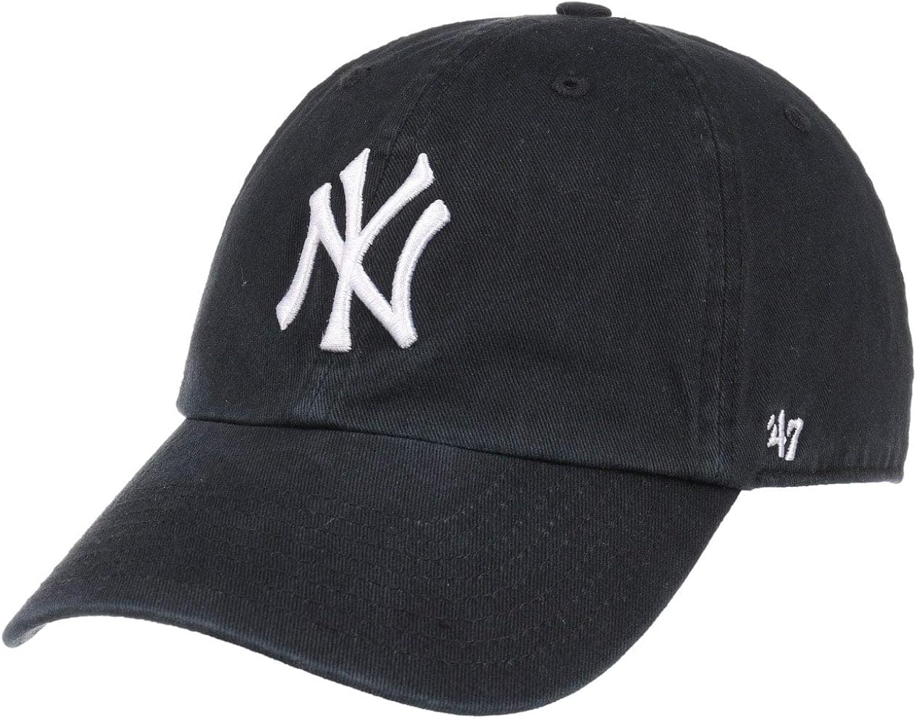 '47 MLB New York Yankees Brand Clean Up Adjustable Cap, One Size, Black : Sports Fan Baseball Caps : Clothing