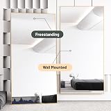 Beauty4U Full Length Mirror 194x94cm Aluminum Frame Free Standing Hanging view 5