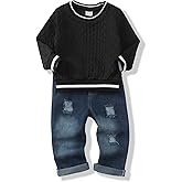 XUANHAO Baby Boy Clothes Infant Toddler Boy Outfits 12 18 24 Months 2T 3T 4T 5T Jeans Pants Clothing Set Fall Winter Clothes
