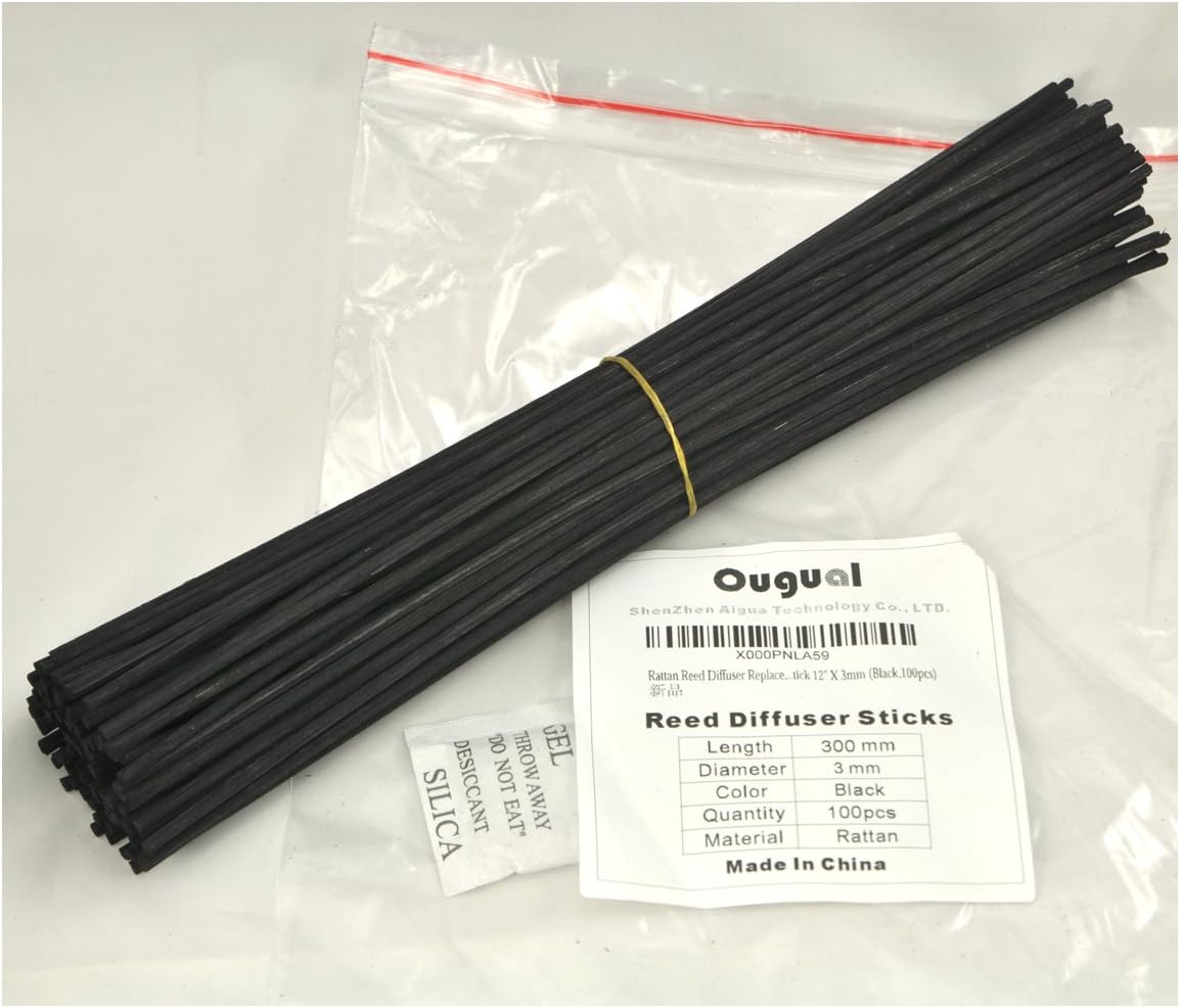 100 Pieces Rattan Reed Diffuser Replacement Refill Sticks (30cm x 3mm, Black) - Image 5