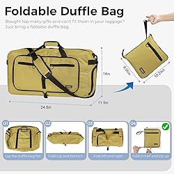 Fmeida 65L Duffle Bag with Shoes