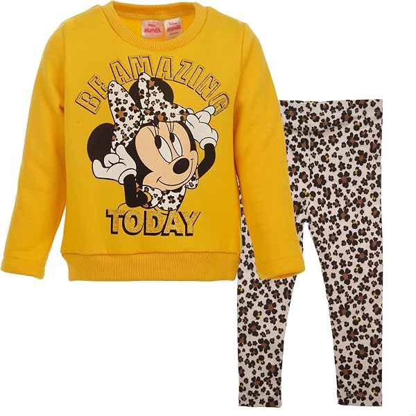 Conjunto Sudadera Leopardo Para Niña 1-6 Años - Estampado Dibujos Animados, Suave, Otoño E Invierno