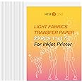 HTVRONT Iron on Transfer Paper for Light T Shirts -20 Pack 11x17" Heat Transfer Paper for Inkjet Printer, Easy to Use Printable Heat Transfer Vinyl, Vibrant Color, Durable & Soft