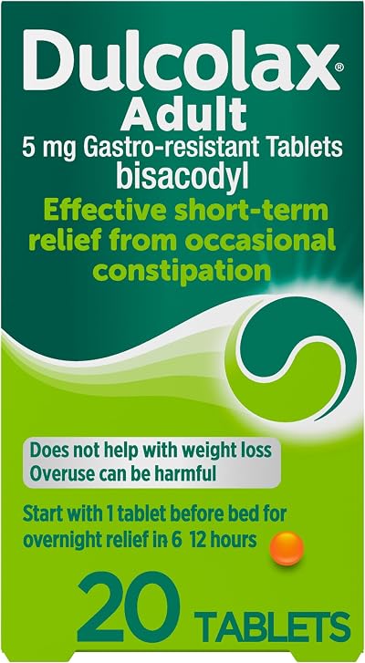 Dulcolax Adult 5 mg Gastro-Resistant Tablets 20 Count