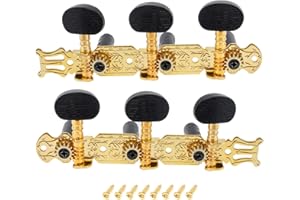 REMAGIC Classical Guitar Tuners, Guitar Accessories 6 Strings Tuning Keys Pegs, Guitar Machine Heads Tuners Keys 3L 3R Knobs, Guitar String Tuning Pegs Tuner Machine Heads Knobs, Guitar Parts Accessories
