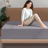My Home Store Grey Double Fitted Sheet 300TC Cotton Bed Sheets 30cm Deep view 5
