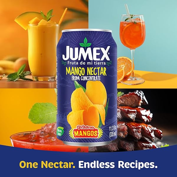JUMEX MANGO NECTAR – MANGO JUICE NECTAR MADE WITH FRESH FRUIT PUREE – TROPICAL FRUIT JUICE CONCENTRATE FOR SMOOTHIE MIX, COCKTAIL MIXERS & KIDS DRINKS & BEVERAGES – 11.3OZ, 12 PACK CANNED DRINKS