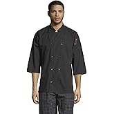 Uncommon Threads Unisex Epic 3/4 Sleeve Buttoned Chef Shirt with Vents