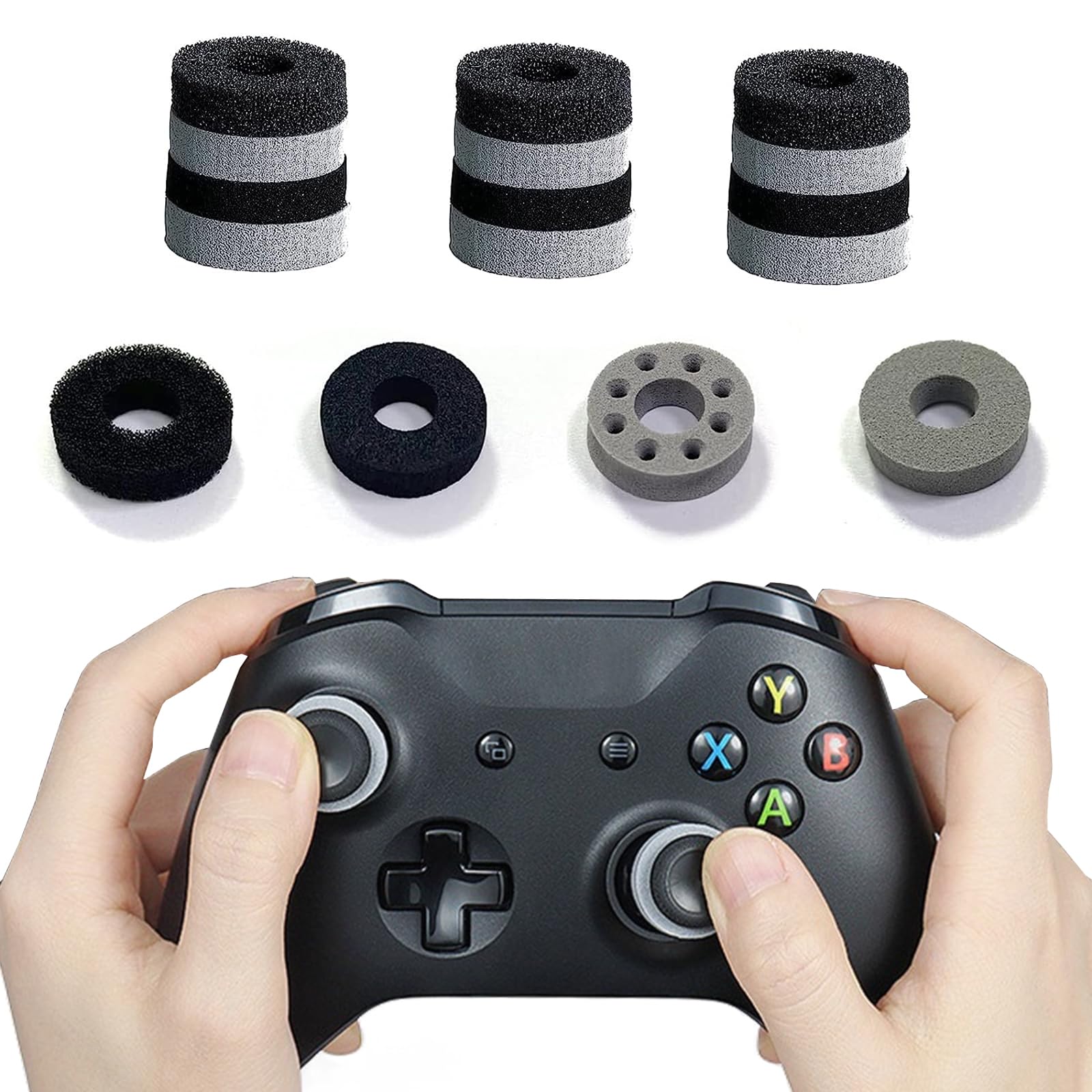 Precision Rings, 24PCS Aim Assist Motion Controller 4 Different Strengths Motion Control Precision Target Control Rings Suitable for Xbox One, PS4, PS5, Xbox Series X, Switch, Switch Pro Accessories