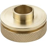 POWERTEC Router Guide Bushing Solid Brass 5/8", Short Shank Precision Router Bushings Template Guide, Screw On Lock Nut, Fits Porter Cable Style Base Plate, Threaded Locking Ring, Dovetailing (71166)