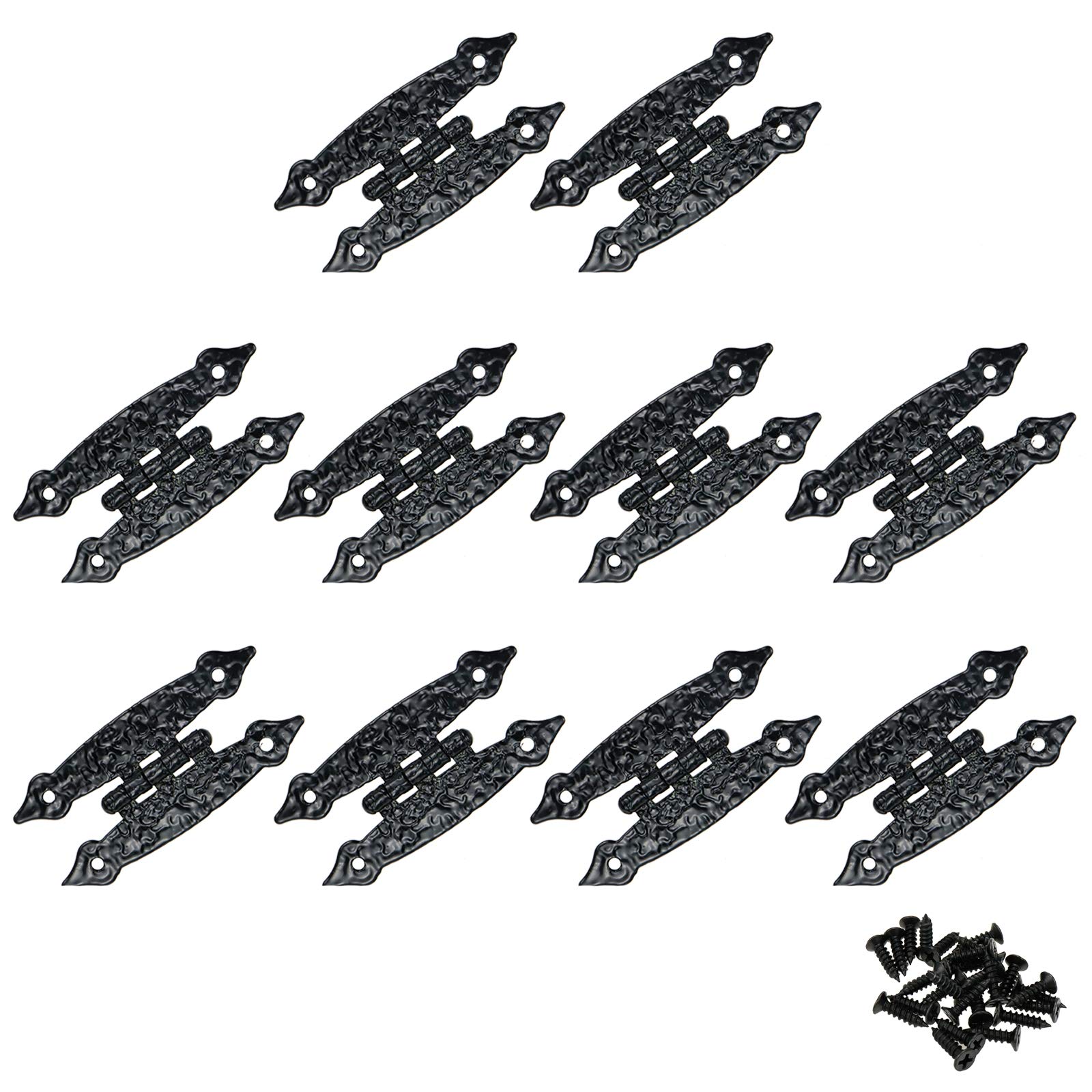 LC LICTOP H Type Black Metal Hinges Uneven Surface