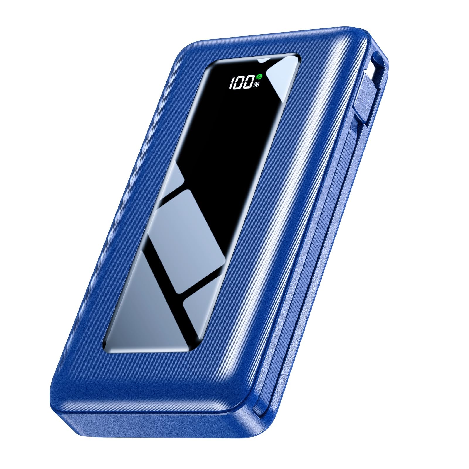 JKELAR Portable Charger Power Bank, 50000mAh Travel Camping Essential Battery Pack with Built-in Cables, PD 22.5W Fast Charging, Large Capacity Portable Phone Charger for iPhone, Navy Blue