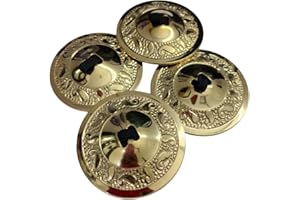 Wevez 2 Pairs / 4 pcs American Belly Dance Finger Zills/Sagats/Cymbals Golden