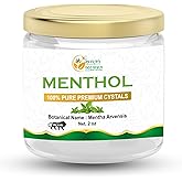 Herbs Botanica Menthol Crystals (Mentha Arvensis), 100% Pure USP Food Grade for Aromatherapy, Cold &amp; Congestion Relief, Salves, Balms, Creams, Soap Making &amp; Cosmetics, 2 oz