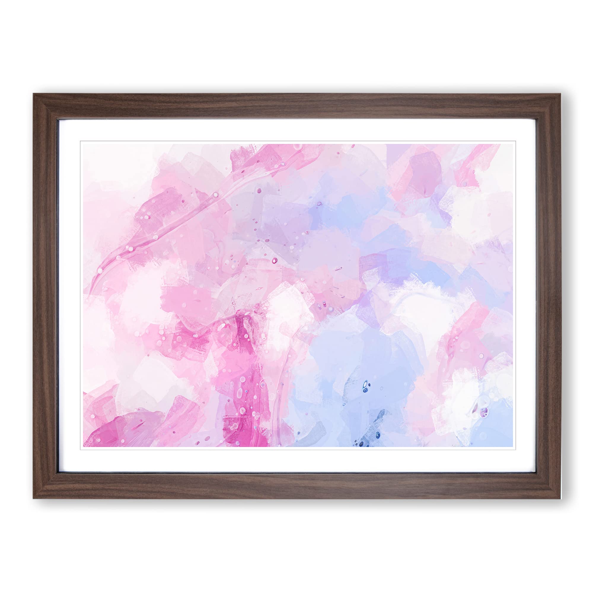 Set Me Free In Abstract Modern Art Framed Wall Art Print, Ready to Hang Picture for Living Room Bedroom Home Office Décor, Walnut A4 (34 x 25 cm)