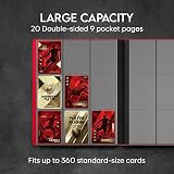 ZENO 9 Pocket Card Binder 360 Capacity Side-Loading PP Durable Orange view 3