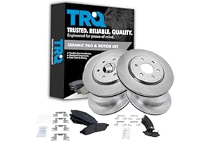 TRQ Front and Rear Brake Pad & Rotor Kit Brake Pads Brake Rotor Ceramic Compatible with 2005-2021 Nissan Frontier 2005-2015 Xterra 2009-2012 Suzuki Equator