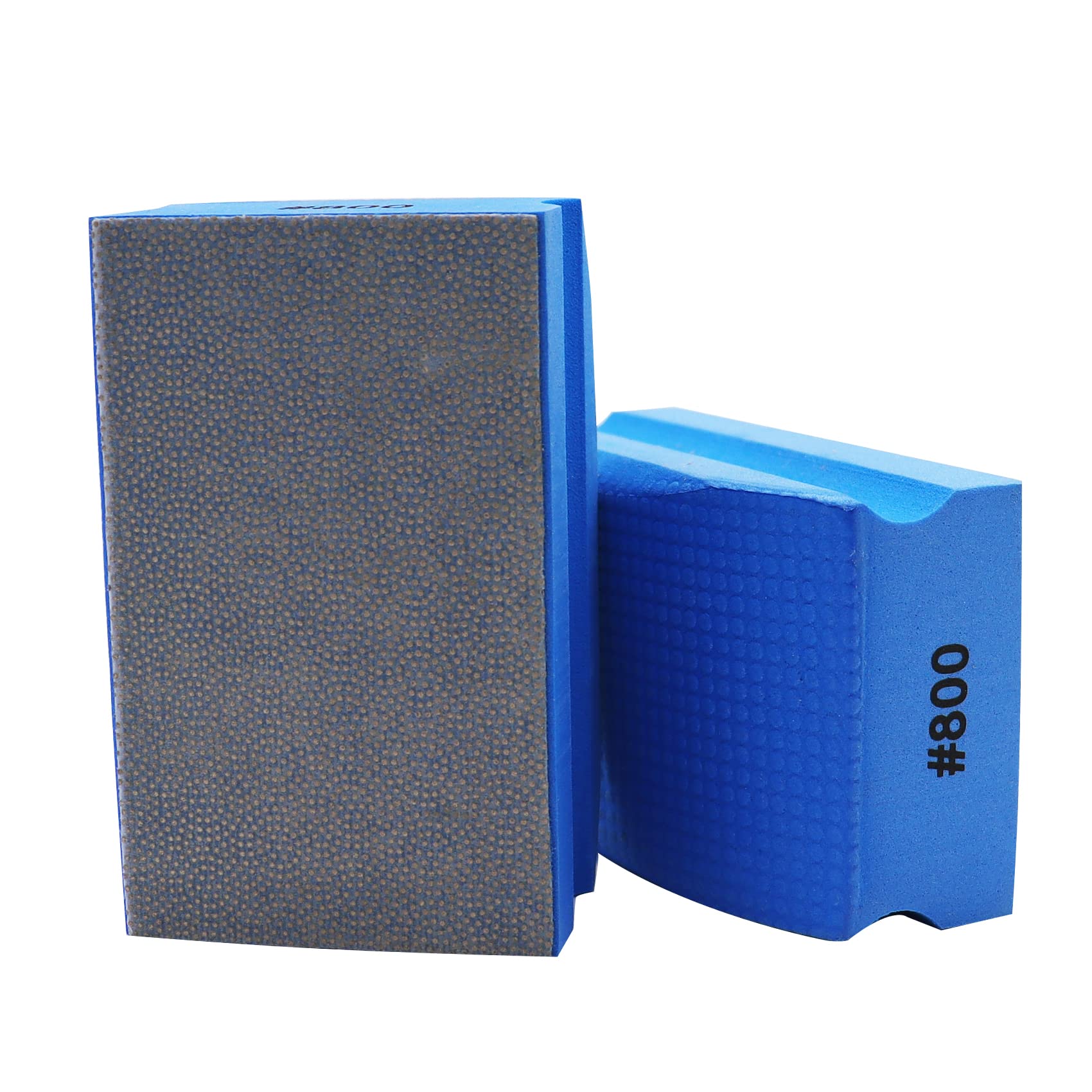 SHDIATOOL Diamond Hand Polishing Pad,2pcs Grit 800,90X55mm Electroplated Diamond Polishing Grinding Block for Grinding,Polishing,Sharp Edges of Stone Glass Ceramic Marble Granite