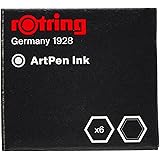 rOtring Fountain Pen, ArtPen, Replacement Ink Cartridges, 6-pack - S0194751,Black