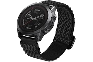 Abanen Upgraded Quick Fit 22mm Elastic Band for Garmin Fenix 7 / Fenix 6 / Fenix 5, Soft Stretchy Loop Nylon Wristband Strap for Garmin epix Pro 47mm,Forerunner 965/955