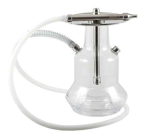 Oduman Shisha N4 klar / clear [Wasserpfeife aus Edelstahl mit LED]