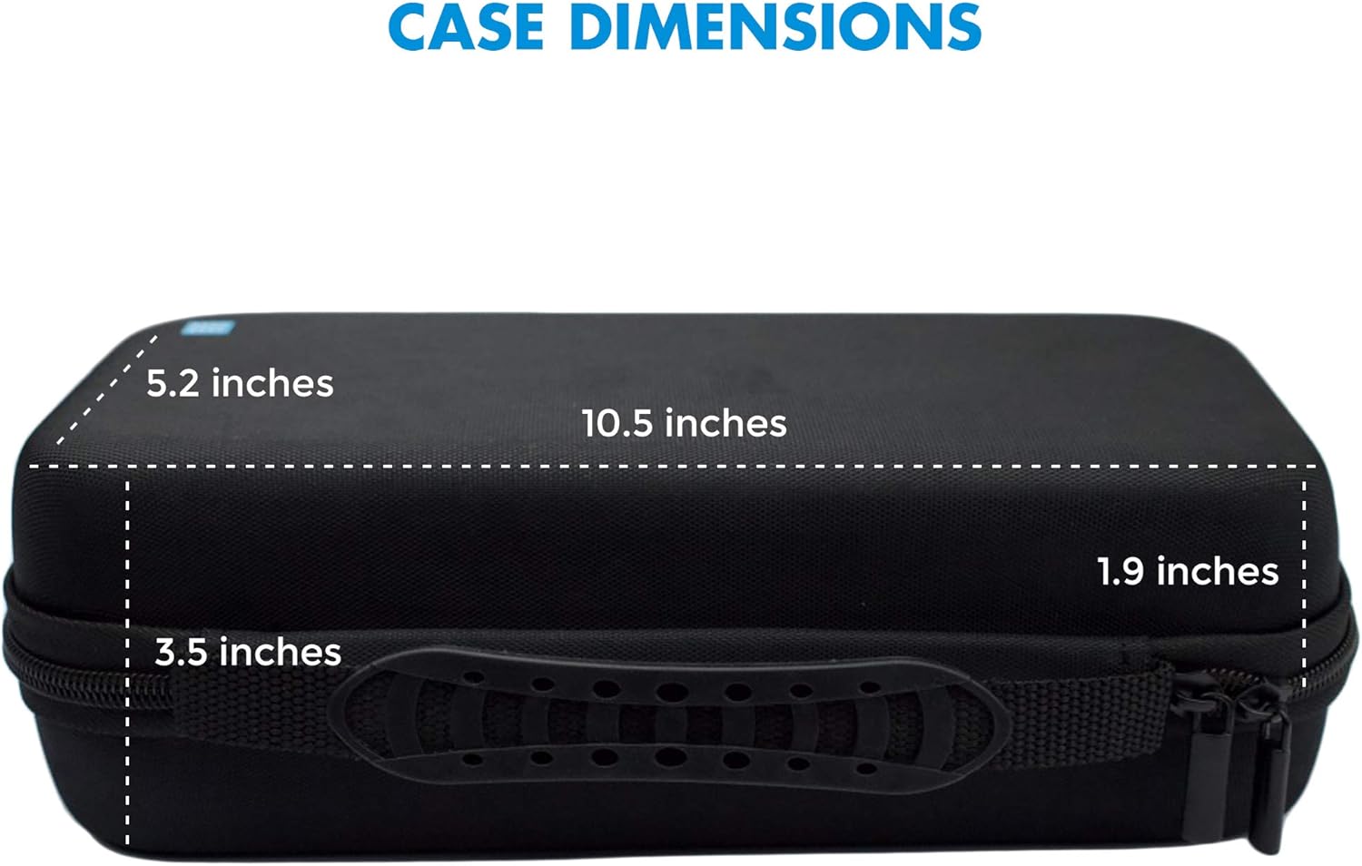 TAKECASE Hard Shell Carrying Case - Protective Case Compatible with Nintendo Switch - Fits Extra Controllers and 19 Game Cards - Includes Accessories Pouch for Adapter/Charger and Cables Blue/Black: Electronics