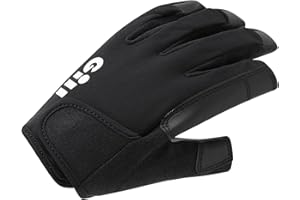 Gill Championship Sailing Gloves - Long Fingers with Exposed Finger and Thumb - Dura-Grip Fabric 50+ UV Sun Protection & Water Repellent