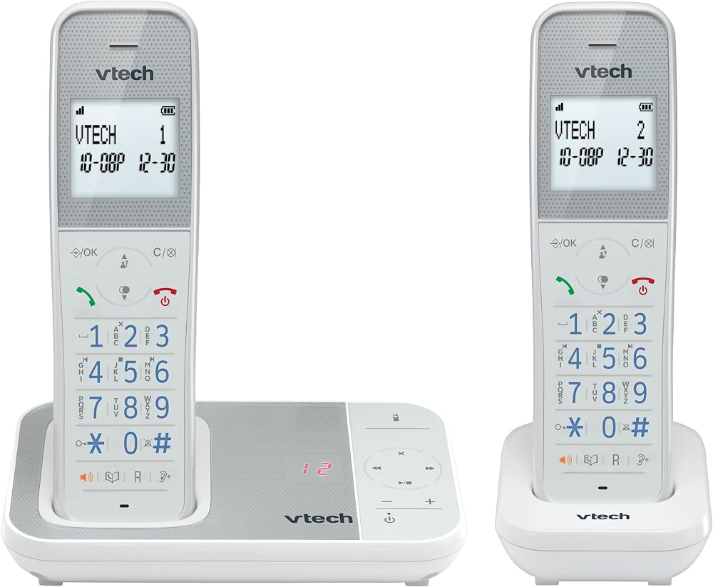 VTech XS1051 DECT Cordless Phone with Answering Machine, 2 Handsets