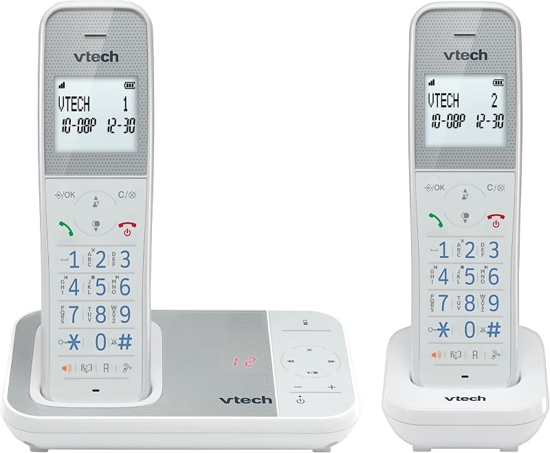 VTech XS1051 DECT Cordless Phone with Answering Machine, 2 Handsets