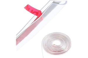 AOCISKA 16Ft Car Door Protectors, Universal Fit Rubber U Shape Door Edge Trim, Clear Automotive Door Edge Molding