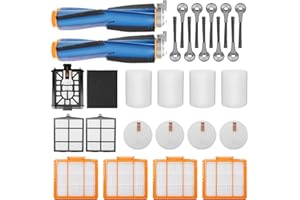 PAYUDAL Replacement Parts for Shark AI AV2511AE AV2501S AV2610WA AV2501AE RV2502AE RV2610WA UR2500SR RV2520 AV2510 AI Ultra Robot Vacuum Cleaner Accessories Kits. Main Brush,HEPA Filter,Foam Filter,Side Brush