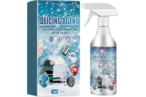 Surakey 60ml Windshield Defrosting De-icer Spray Freezer Frost Remover Instantly Snow Frost Melting for Windows Mirrors Key Locks Latches, Snow Melting Agent for car Ice Melting