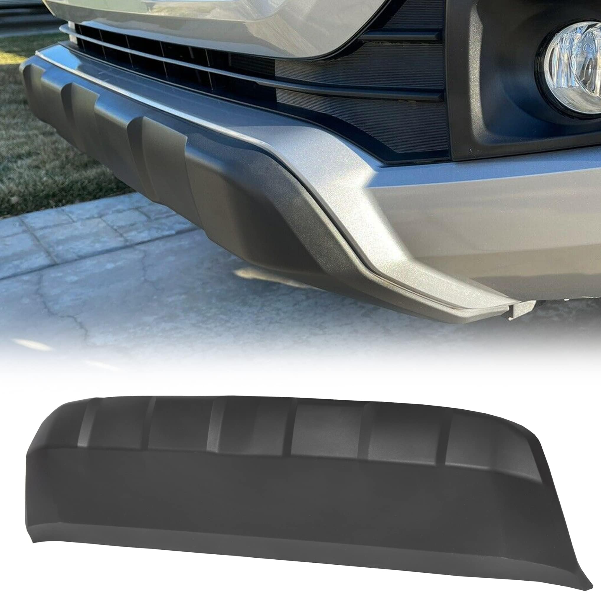 Kojem Front Lower Valance Bumper Panel for 2016-2023 Toyota Tacoma | Textured Black Air Dam & Skid Plate