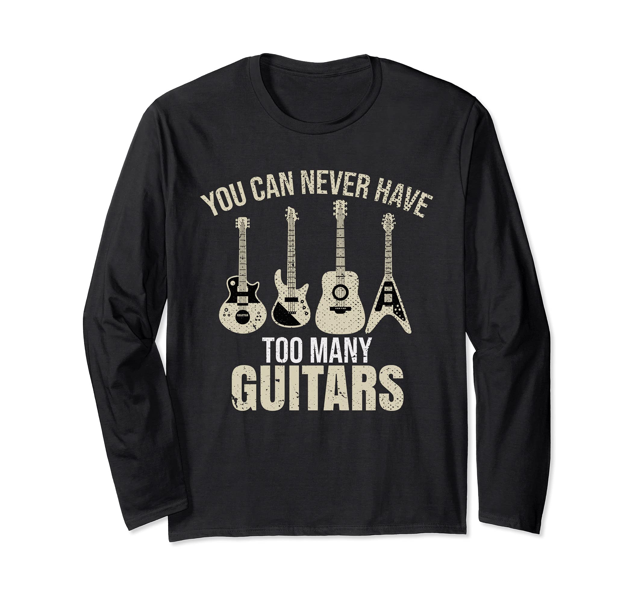 Musical Instrument Funny Guitarist Acoustic Electric Guitar Long Sleeve T-Shirt