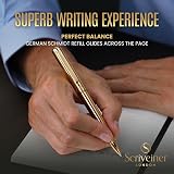 Scriveiner Gold Ballpoint Pen Luxury Brass Real Gold Plating Schmidt Refill view 4