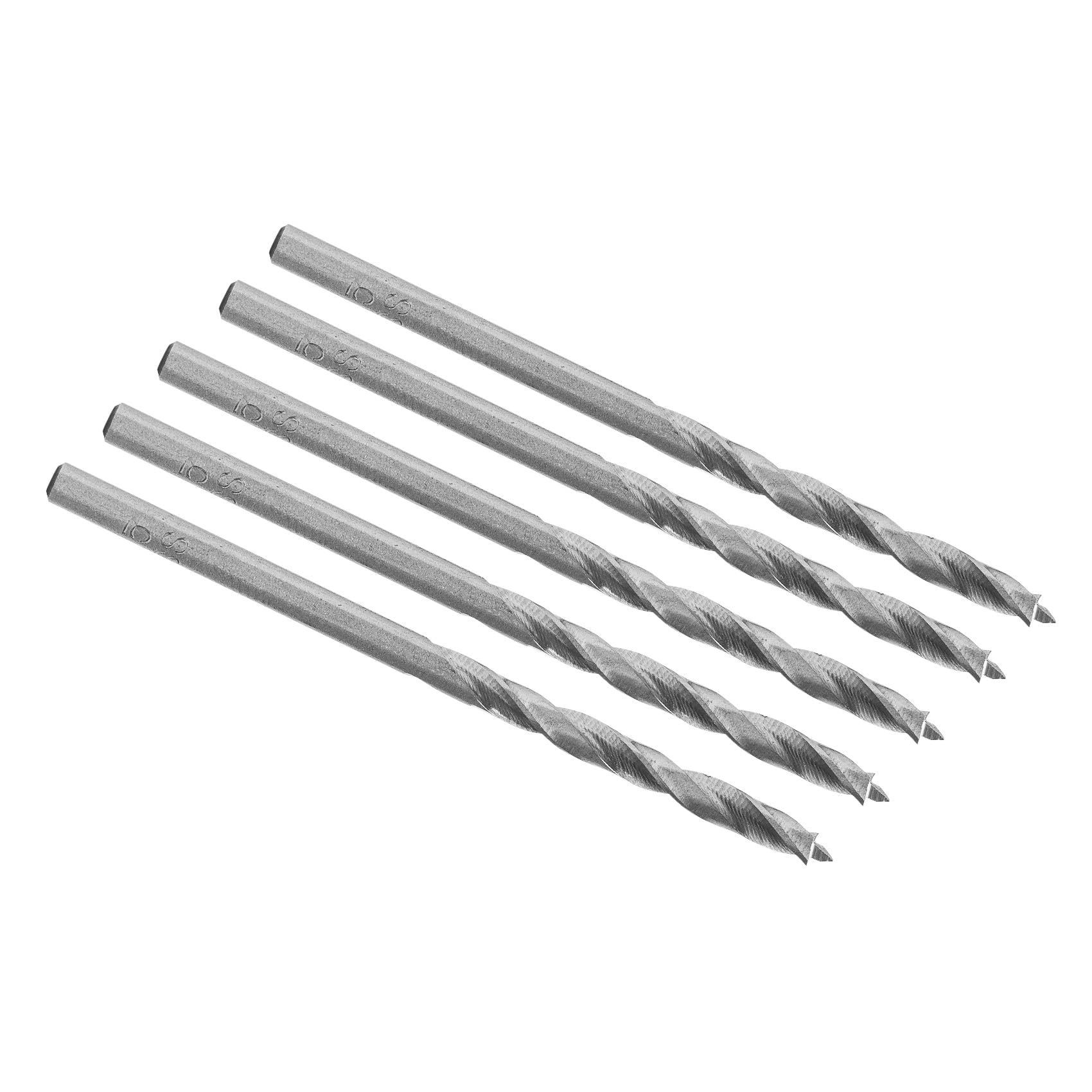 ENT 50035 HSS-G Premium Wood Drill in 5 pcs Bundle with Ø 3.5 mm, Spiral Drill Working Lenght 31 mm and Total Length 63 mm with Centering Tip and Shoulder Cutter