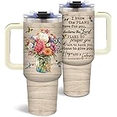 DUUV Christian Gifts for Women, Christian Tumbler 40 Oz, Inspirational Religious Gifts for Mom Wife Sister, Faith Jesus God Bible Verse Gift for Birthday Christmas Thanksgiving, 1PCS