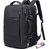 BANGE Weekender Carry-on Backpack,45L Expandable Travel Backpacks for Airplanes,Convertible Backpack Briefcase for Traveling,