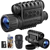 Bestguarder WiFi Night Vision Monocular Support Smartphone iOS/Android Night Watching HD in Full Darkness Clearly Infrared Camera Telescope 12MP Photo Video 5X Digital Zoom Night Vision Binocular
