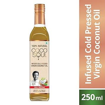 Coco Soul Chilli Oregano Infused Oil Bottle, 250 ml