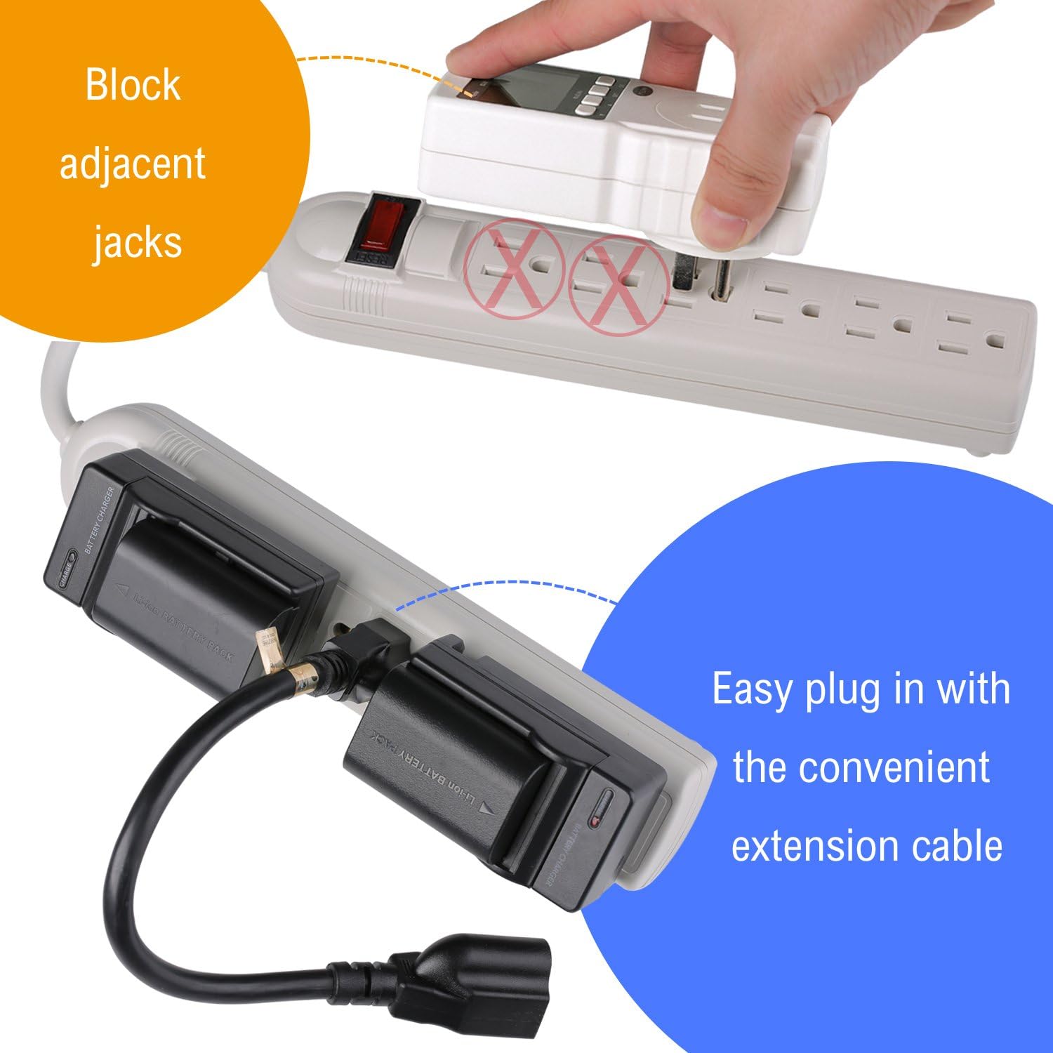 Poniie PN2000 Plug-in Kilowatt Electricity Usage Monitor Electrical Power Consumption Watt Meter Tester w/ Extension Cord - - 