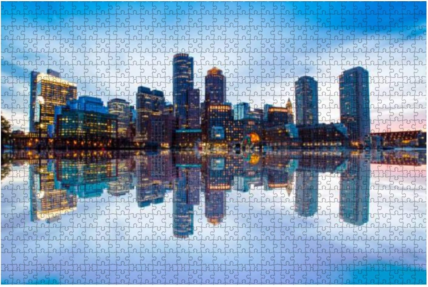 Boston Skyline Water City Stock Pictures, Royalty Free Photos 1000 Piece Wooden Jigsaw Puzzle DIY Children Educational Puzzles Adult Decompression Gift Creative Games Toys Puzzles Home Decor