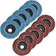 FPPO 2" 10PCS Grinding Wheel Flap Discs for 2-inch Mini Air Angle Grinder, for Metal Wood and Plastic polishing 80 Grit,Power-Operated Grinding Wheels