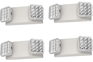 SPECTSUN LIGHTING SPECTSUN 4 Packs Led Emergency Lights for Business, with Battery Backup,Hard Wired, UL 924 Certified,AC 120/277V,Two Head Adjustable LED Emergency Lighting.