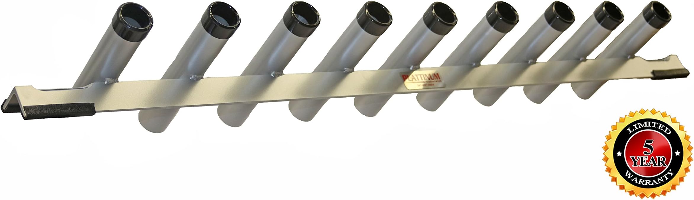 Plattinum Products Fishing Rod Holder Across Bedrail for Full Size Trucks (Mill Finish)