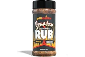 Grillaholics Steak Rub – Brazilian Steakhouse Style Churrasco Seasoning for BBQ, Grilling & Smoking – Bold Blend for Picanha, Ribeye, Beef, Pork & Chicken