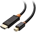 Cable Matters Mini DisplayPort 1.2 (Thunderbolt&trade; 2 Port Compatible) to HDTV Cable Supporting 4K in Black 10 Feet