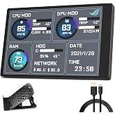 WOWNOVA English Version Computer Temp Monitor, ARGB PC Case Display, IPS USB Mini Screen, CPU RAM HDD Data Monitor